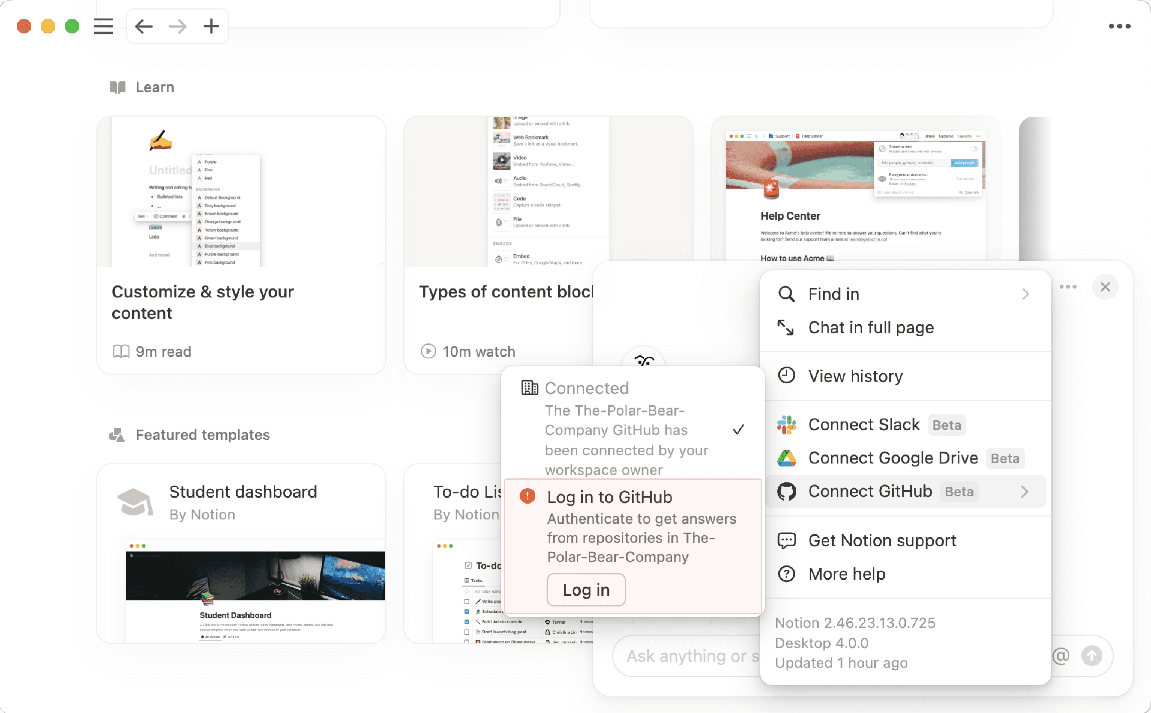hc: github connector for members