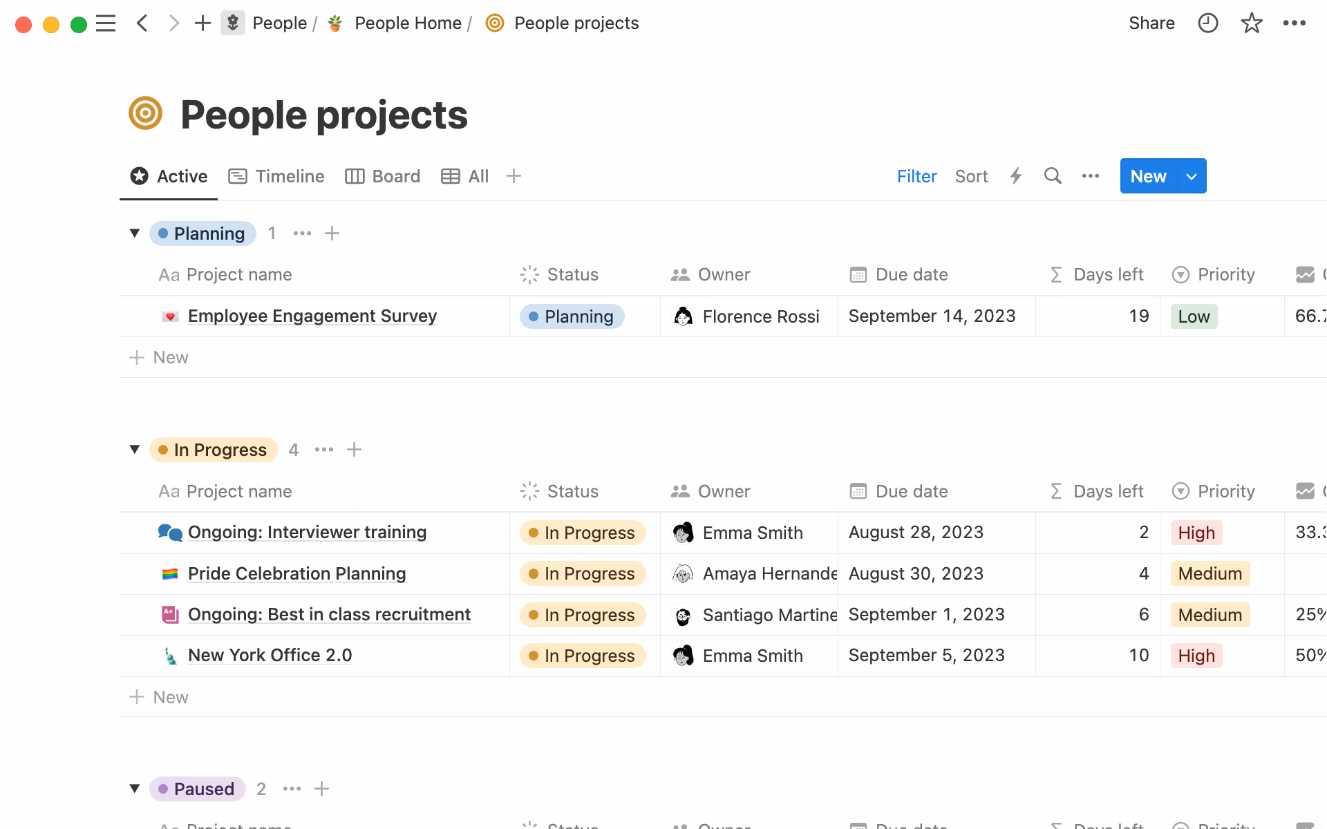 Usa una fórmula para calcular cuántos días faltan para la fecha límite de un proyecto.