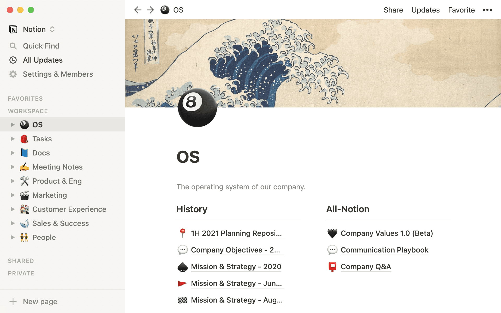 A snapshot of our operating system.