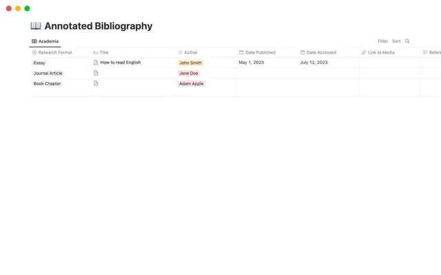 Annotated Bibliography