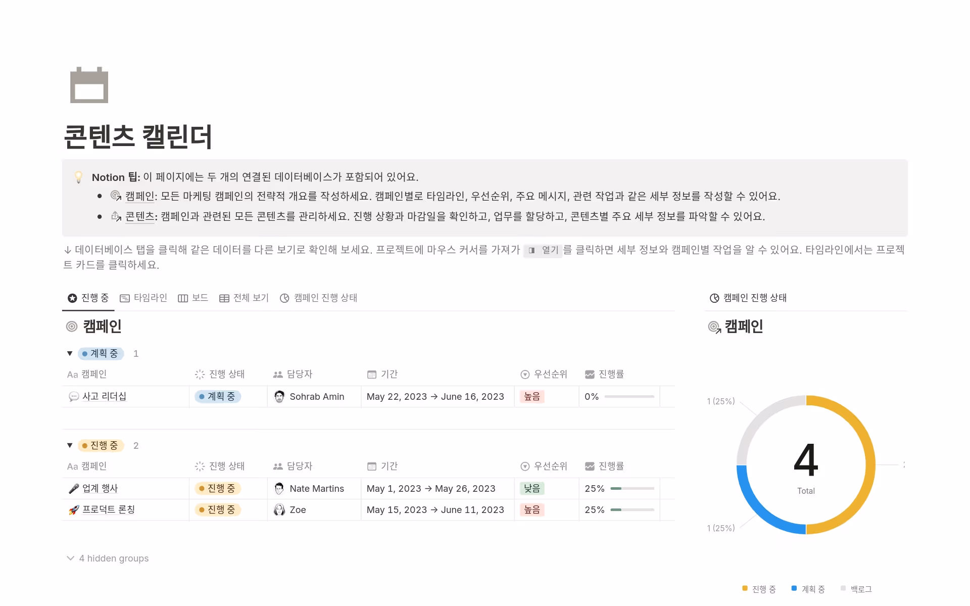 top-9-free-editorial-calendar-templates-in-notion의 이미지