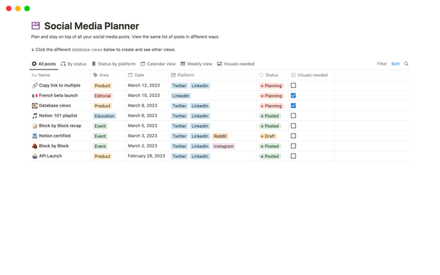 Social Media Planner